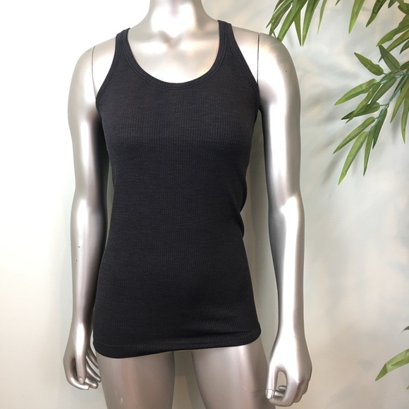 lululemon athletica Tops - LULULEMON Gray Y Back Removable Padding Tank Top